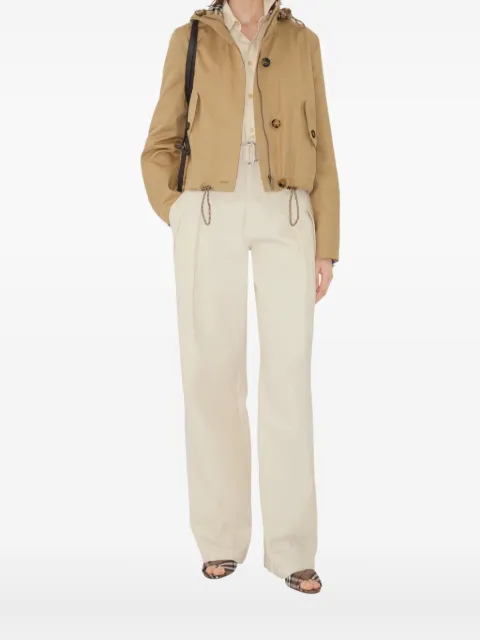Burberry short gabardine parka