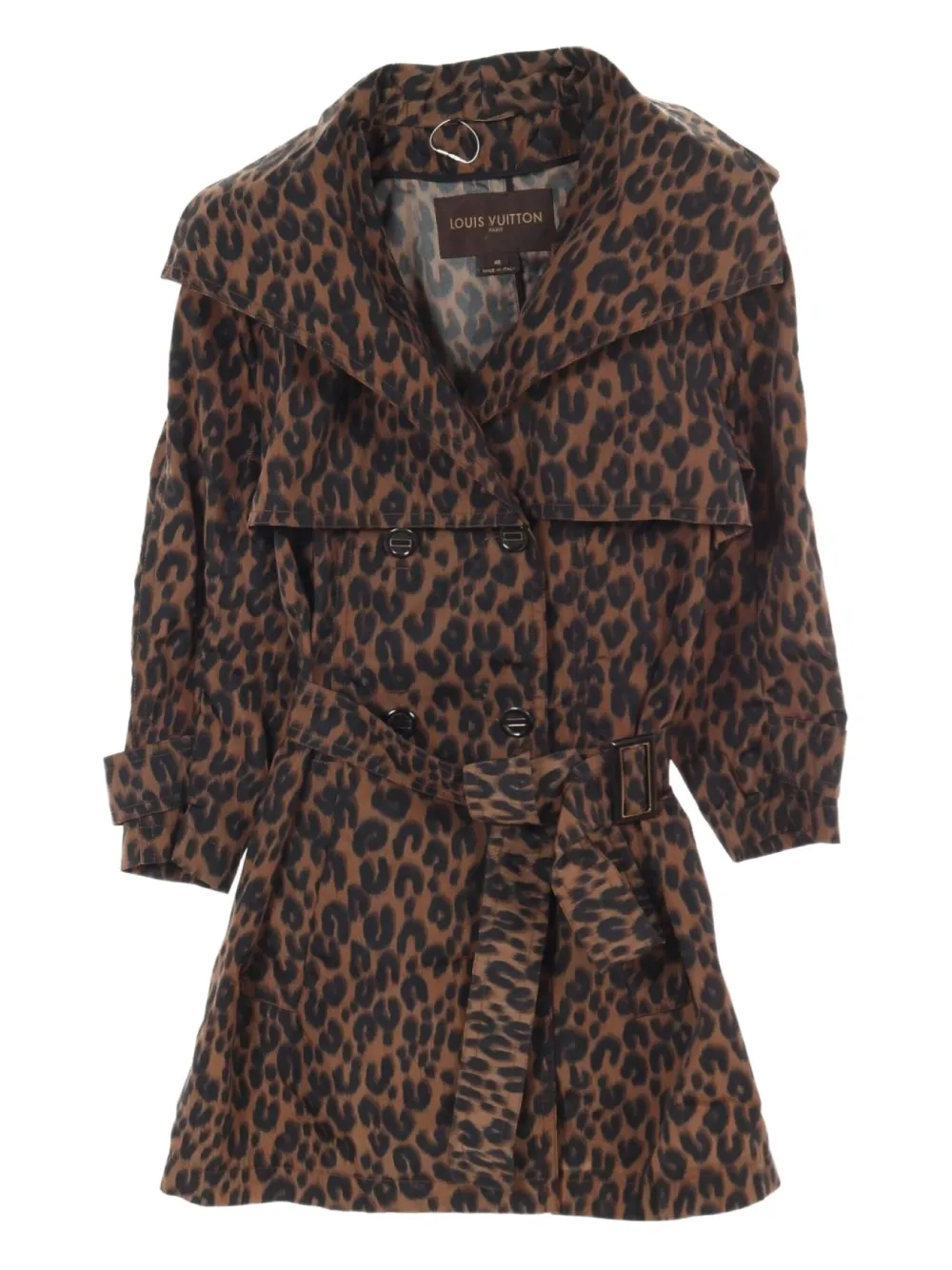 Louis Vuitton Pre-Owned 10's leopard-print coat | Brown | Image 1