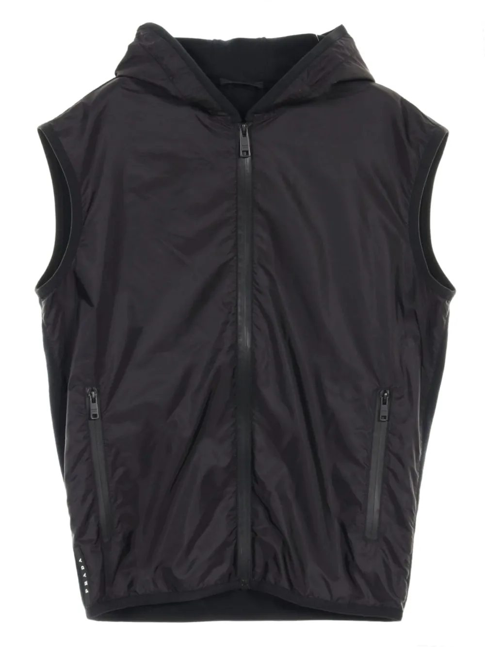 Prada Pre-Owned chaleco con capucha 2010 | negro | Image 1