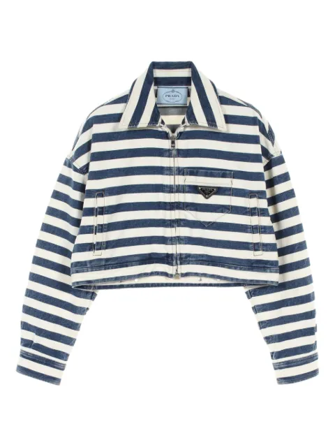 Prada Pre-Owned veste en jean à rayures (années 2010)