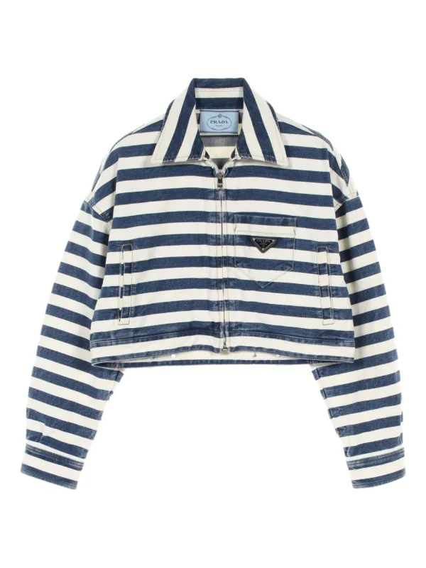 PRADA ホワイト ネイビー ジャケット 30152770_59303551_600.jpg