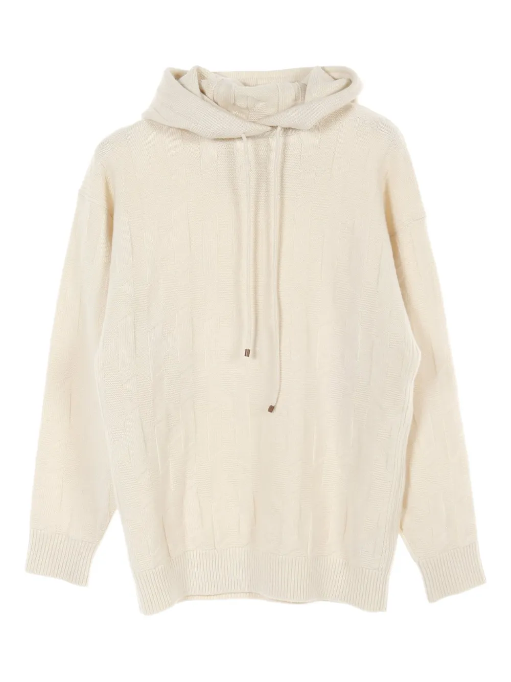 Hermès Pre-Owned 2010s H logo-jacquard hoodie | Neutrals | Image 1