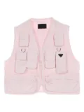 Prada Pre-Owned 2010s Triangle-logo gilet - Pink