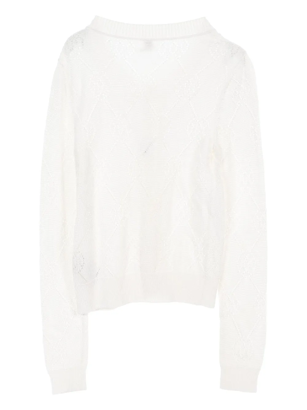 Hermès Pre-Owned 2010s pointelle-knit cardigan | Image 2