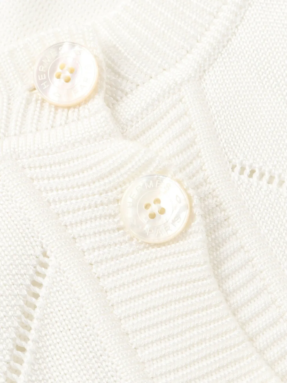 Pre-owned Hermes 2010s Pointelle-knit Cardigan