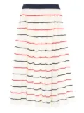 Miu Miu Pre-Owned 2010s striped skirt - White
