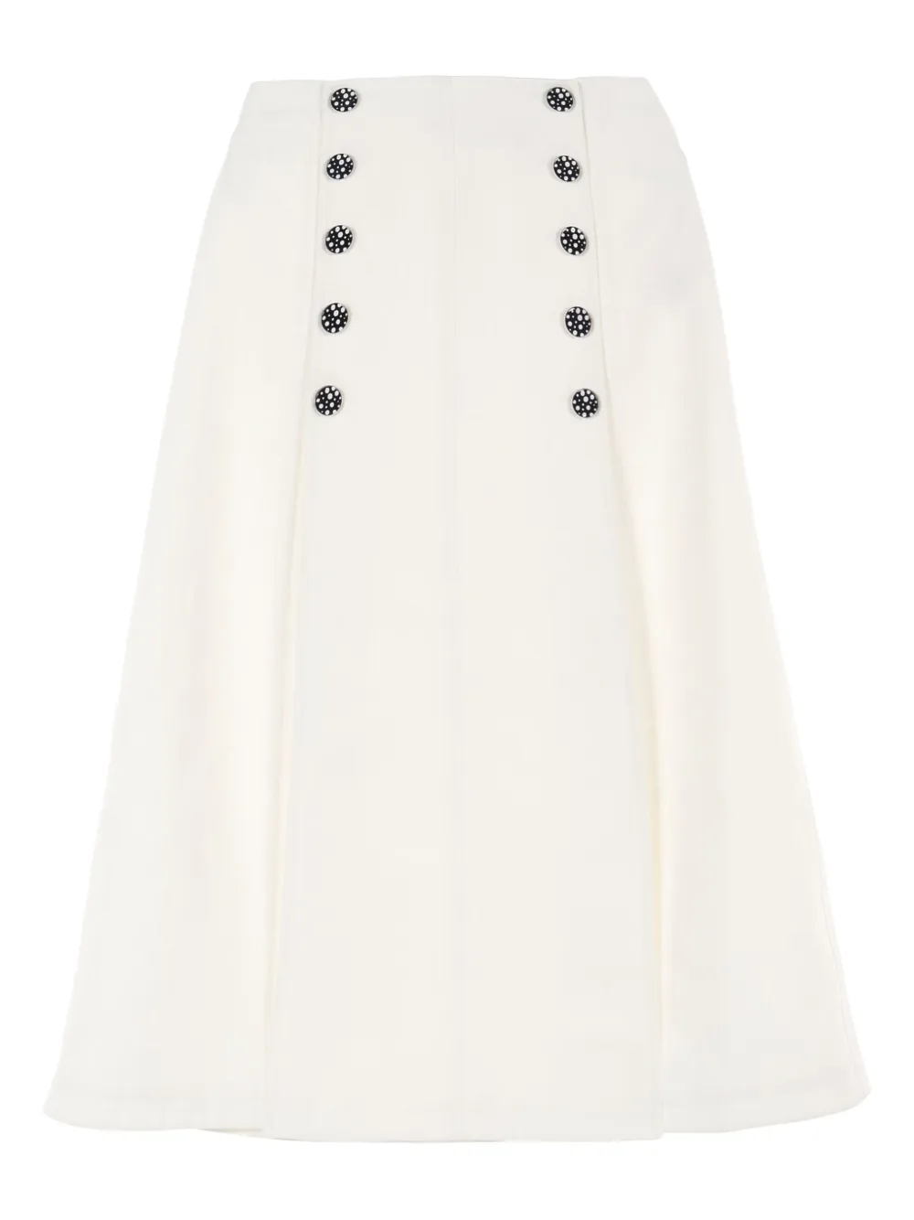 Louis Vuitton Pre-Owned falda midi con detalle plisado 2010 en colaboración con Yayoi Kusama | blanco | Image 1