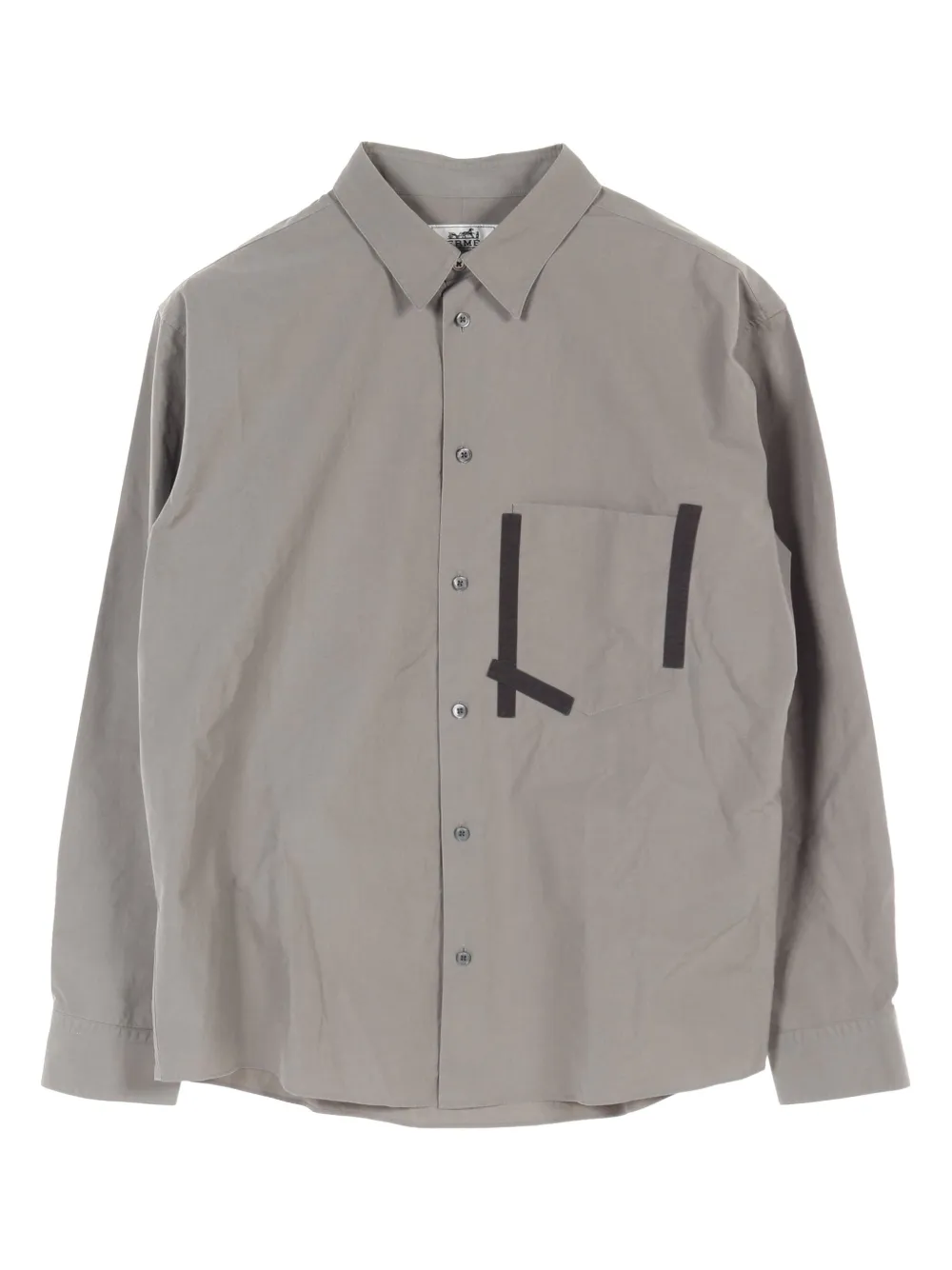 Hermès Pre-Owned camisa de algodón 2010 | gris | Image 1