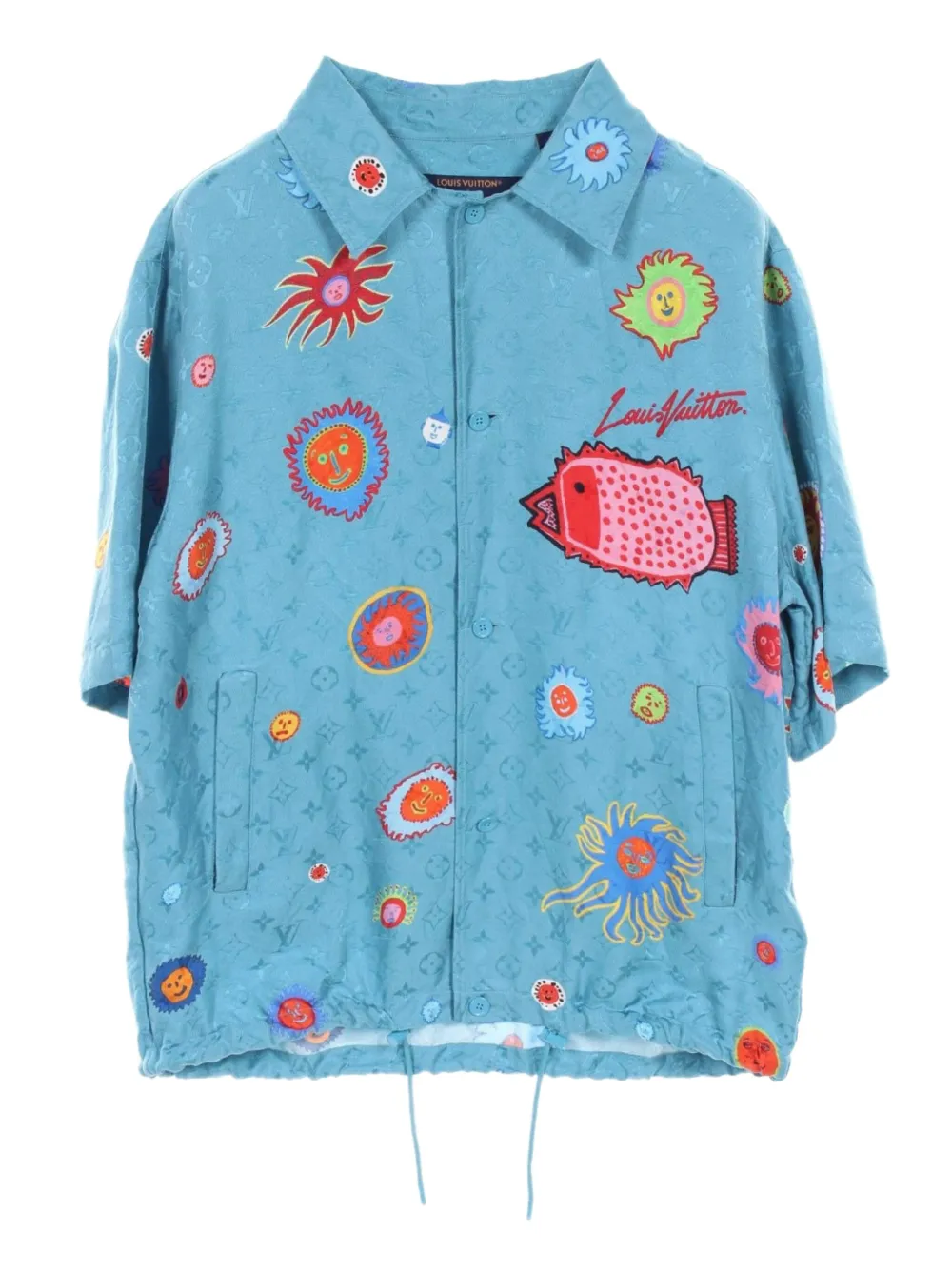 Louis Vuitton Pre-Owned camisa Monogram Face 2010 en colaboración con Yayoi Kusama | azul | Image 1
