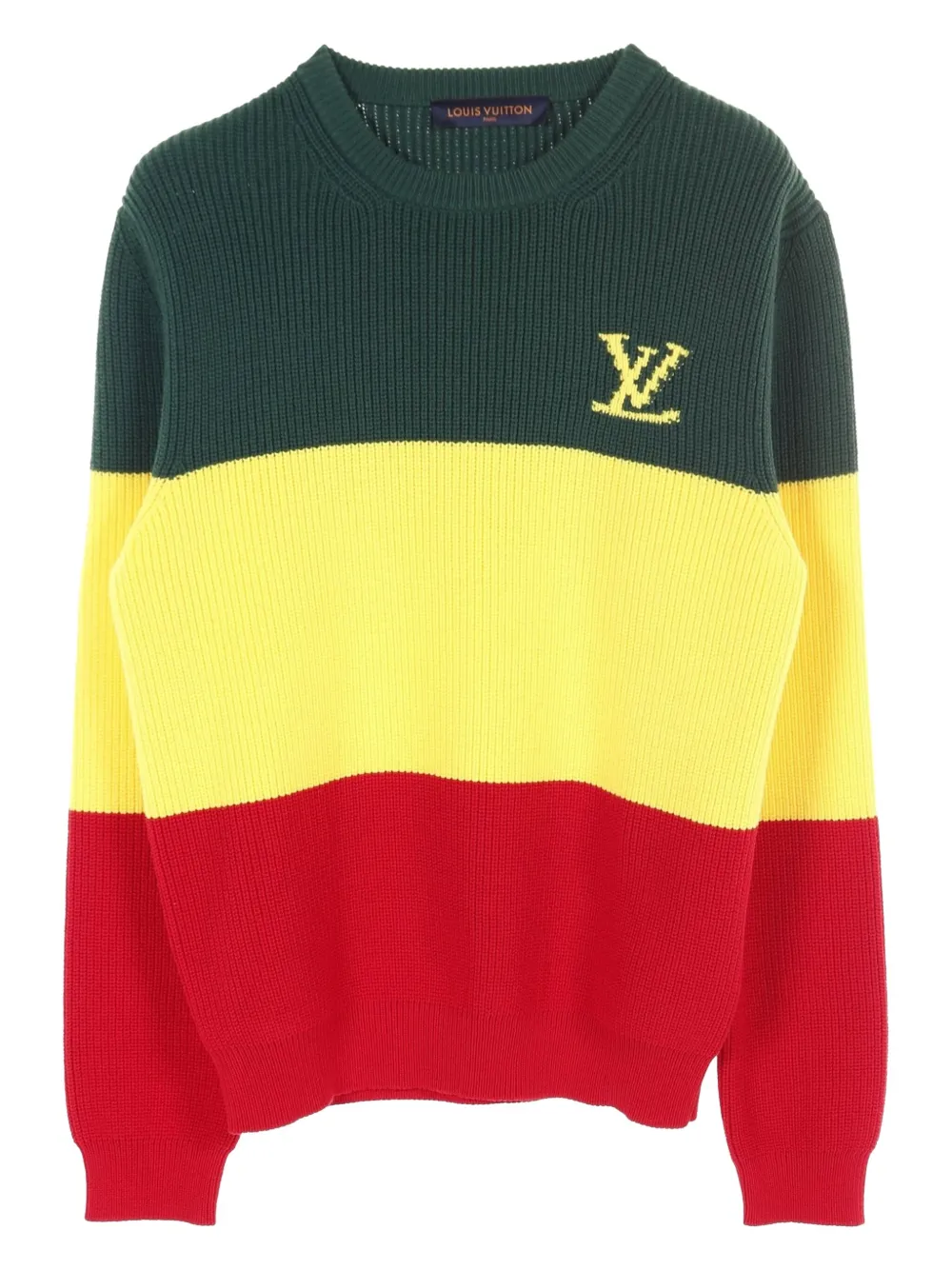 Louis Vuitton Pre-Owned suéter tejido con logo en intarsia 2010 | verde | Image 1