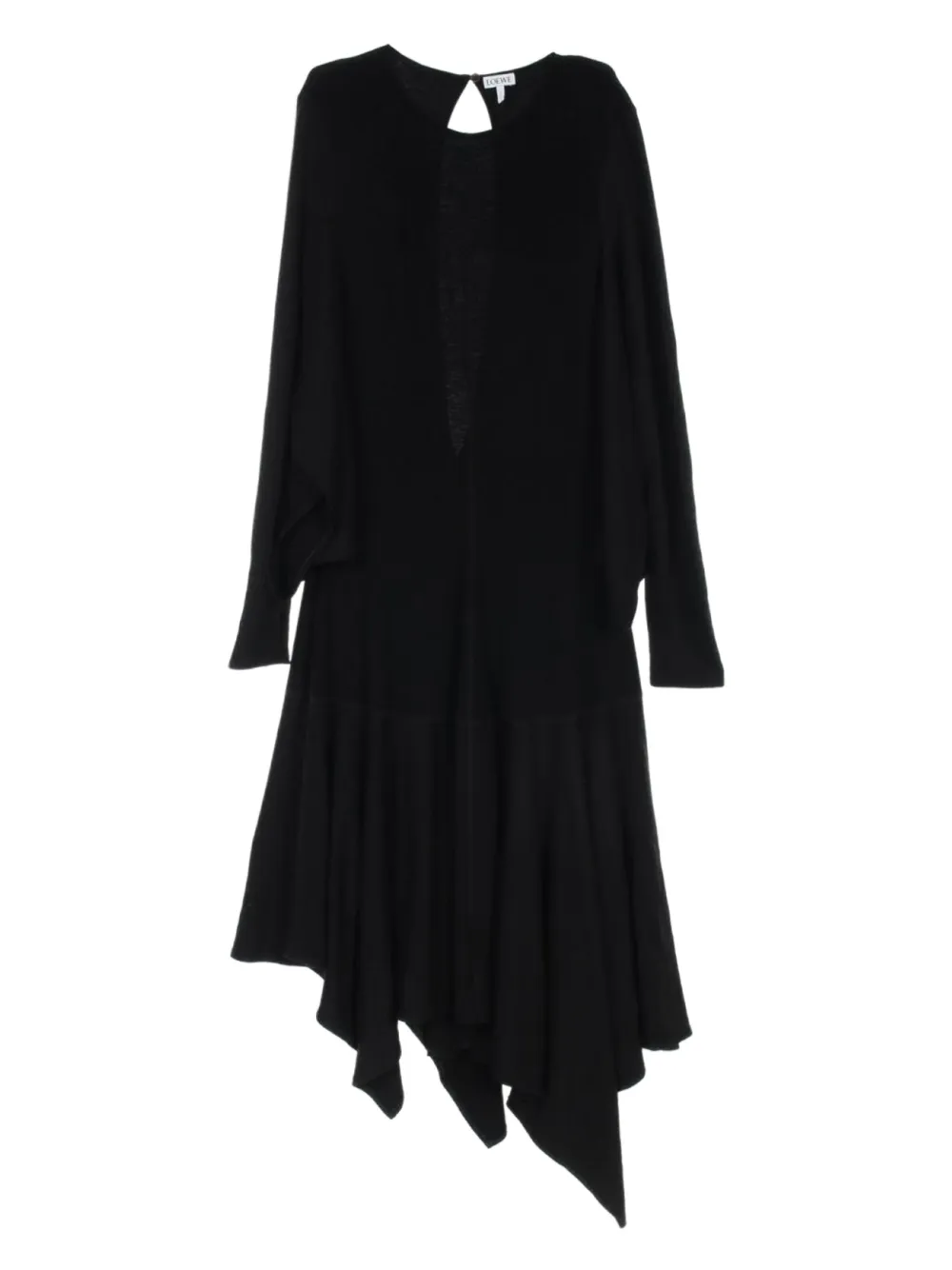 Loewe Pre-Owned 2010s asymmetric-design dress - ブラック Loewe Pre-Owned 2010s asymmetric-design dress - ブラック