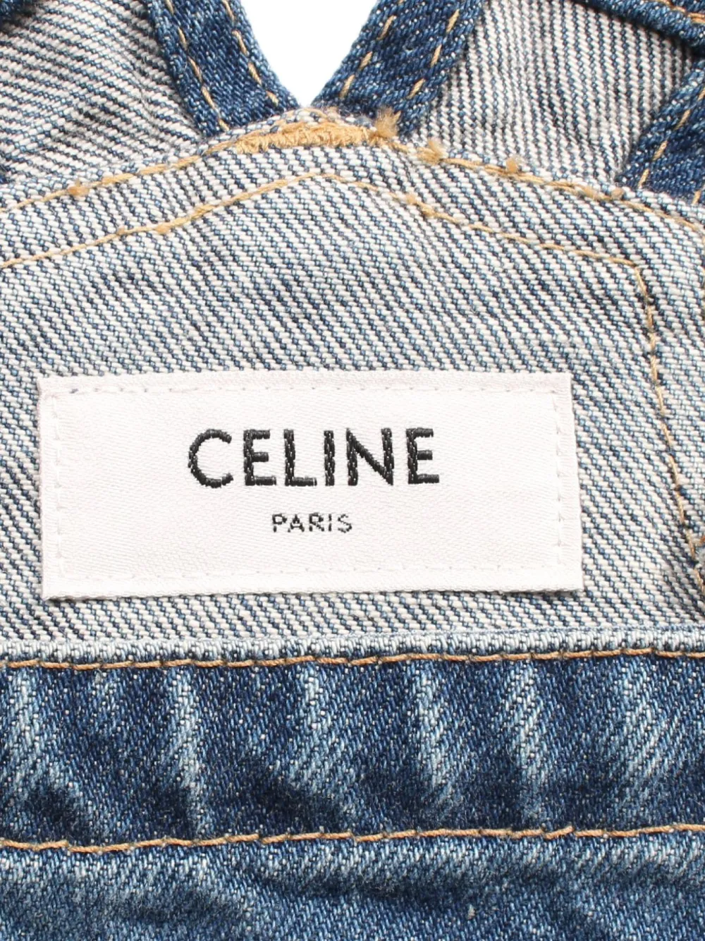 Pre-owned Celine 2010s Denim Mini Dress In Blue