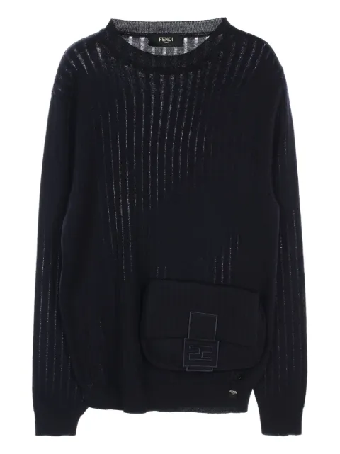 Fendi Pre-Owned suéter con cuello redondo 2010