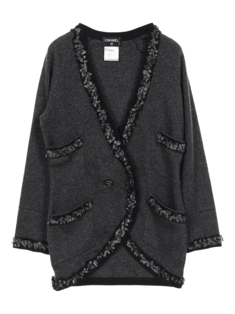 CHANEL Pre-Owned 1986-1988 Coco mark knitted cardigan
