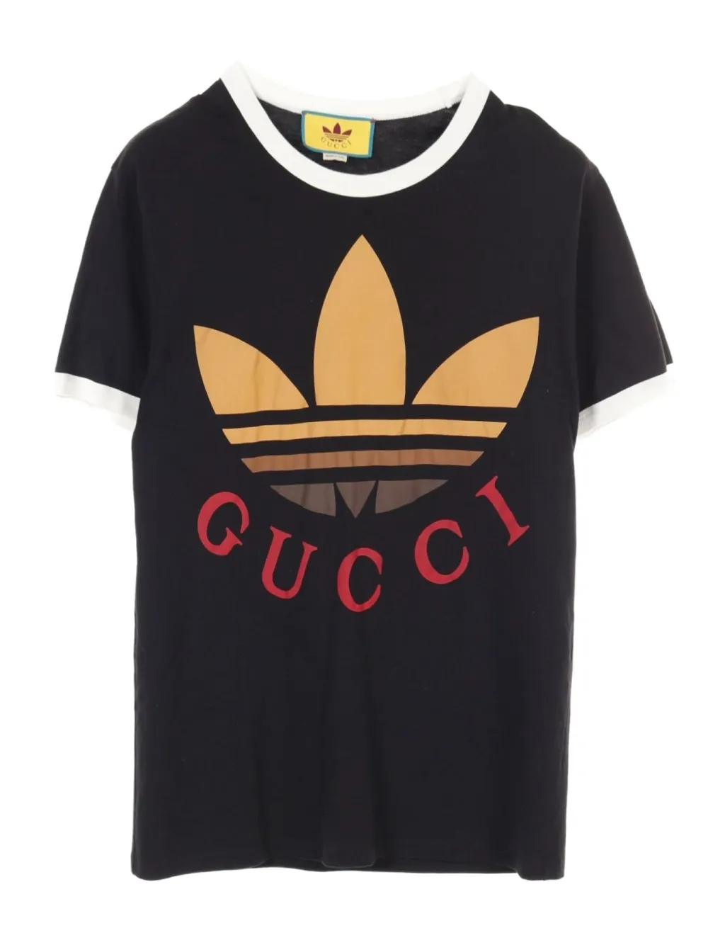 Gucci Pre-Owned playera con logo estampado en colaboración con adidas 2010 | negro | Image 1