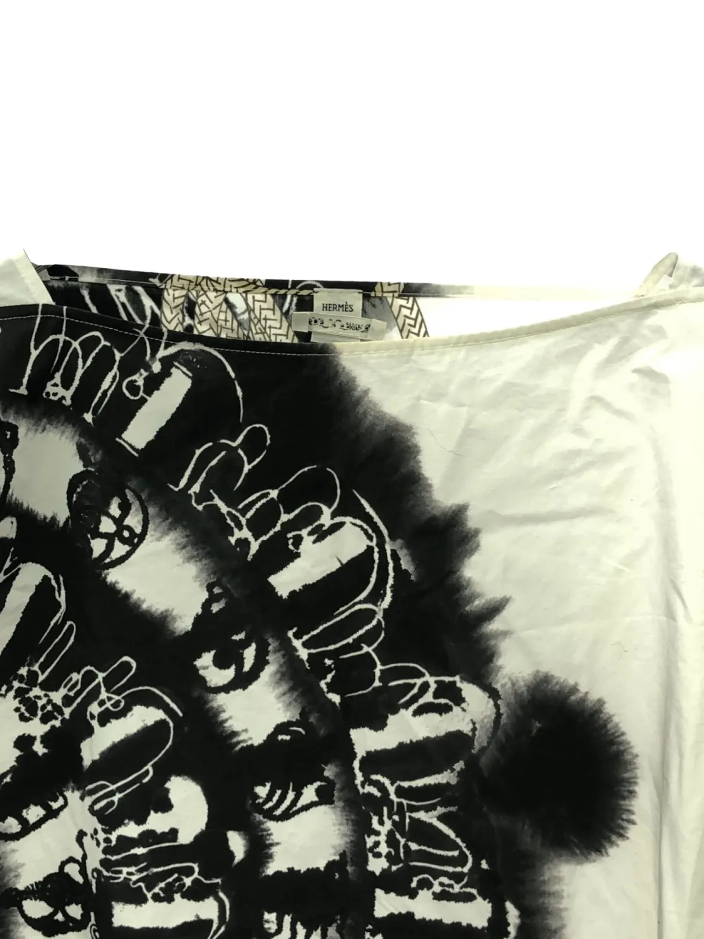Pre-owned Hermes 2010s Graphic-print Cotton Blouse