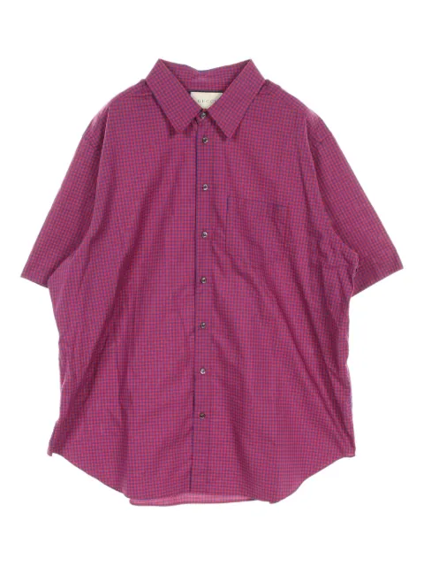 Gucci Pre-Owned camisa de algodón a cuadros 2010