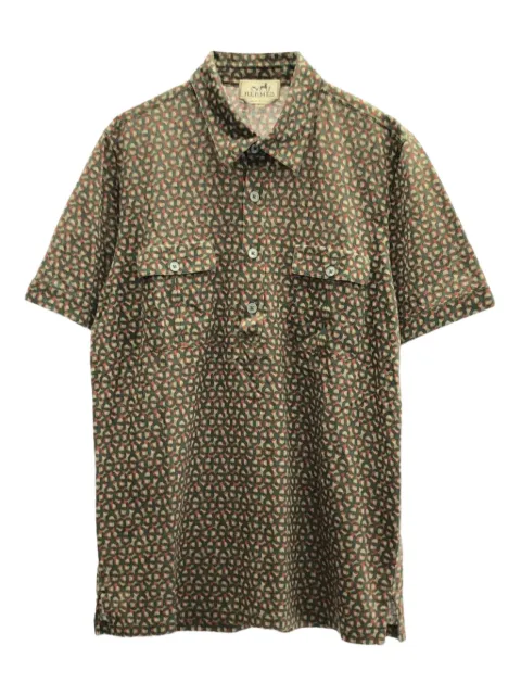 Hermès Pre-Owned 2000s geometric-print polo shirt 