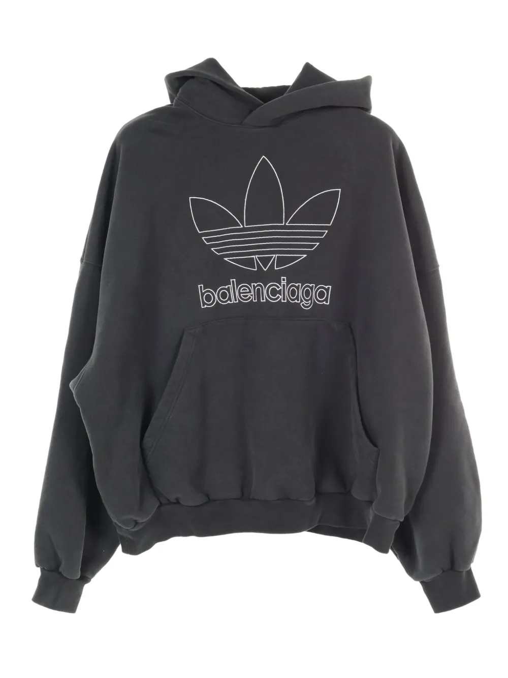 Balenciaga Pre-Owned x adidas Felpa in cotone con cappuccio anni 2000 | grigio | Image 1