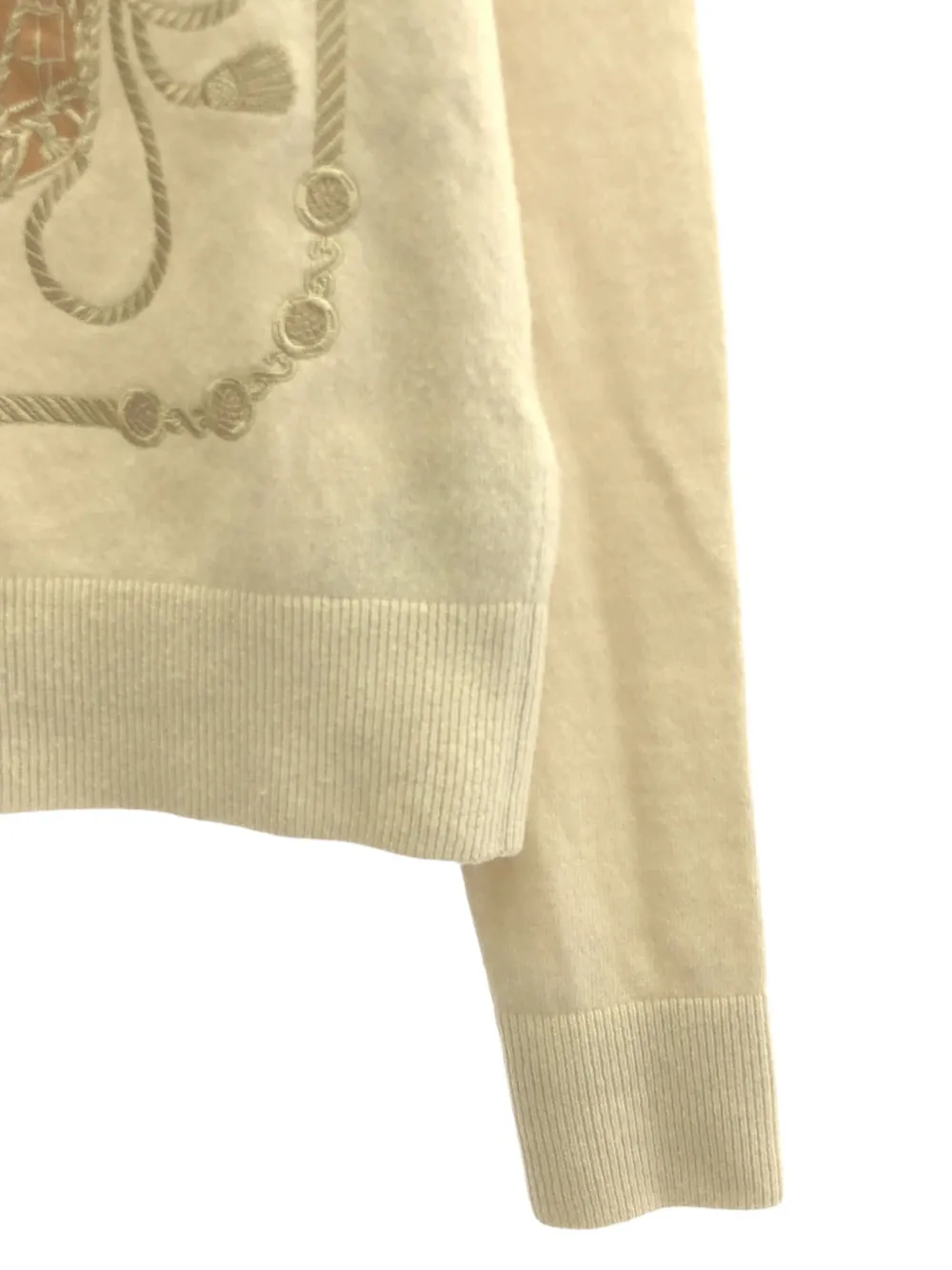 Pre-owned Hermes 10's Les Tambours Sweater In Neutral