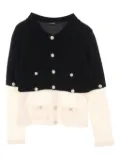 CHANEL Pre-Owned 1986-1988 Coco Mark cardigan - BLACK, IVORY