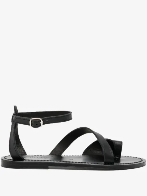 K. Jacques leather cross-strap sandals
