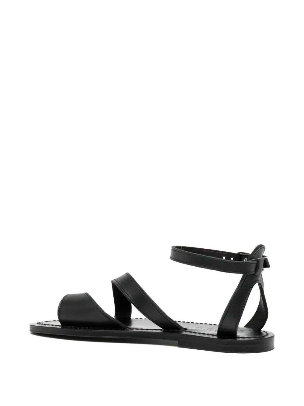 K. Jacques leather cross-strap sandals Black