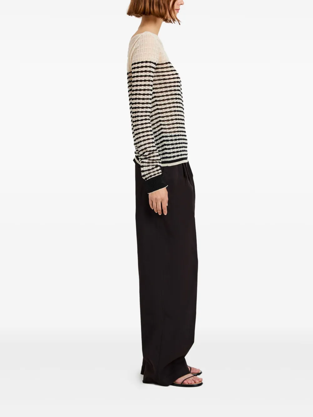 Proenza Schouler White Label Gestreepte top Beige
