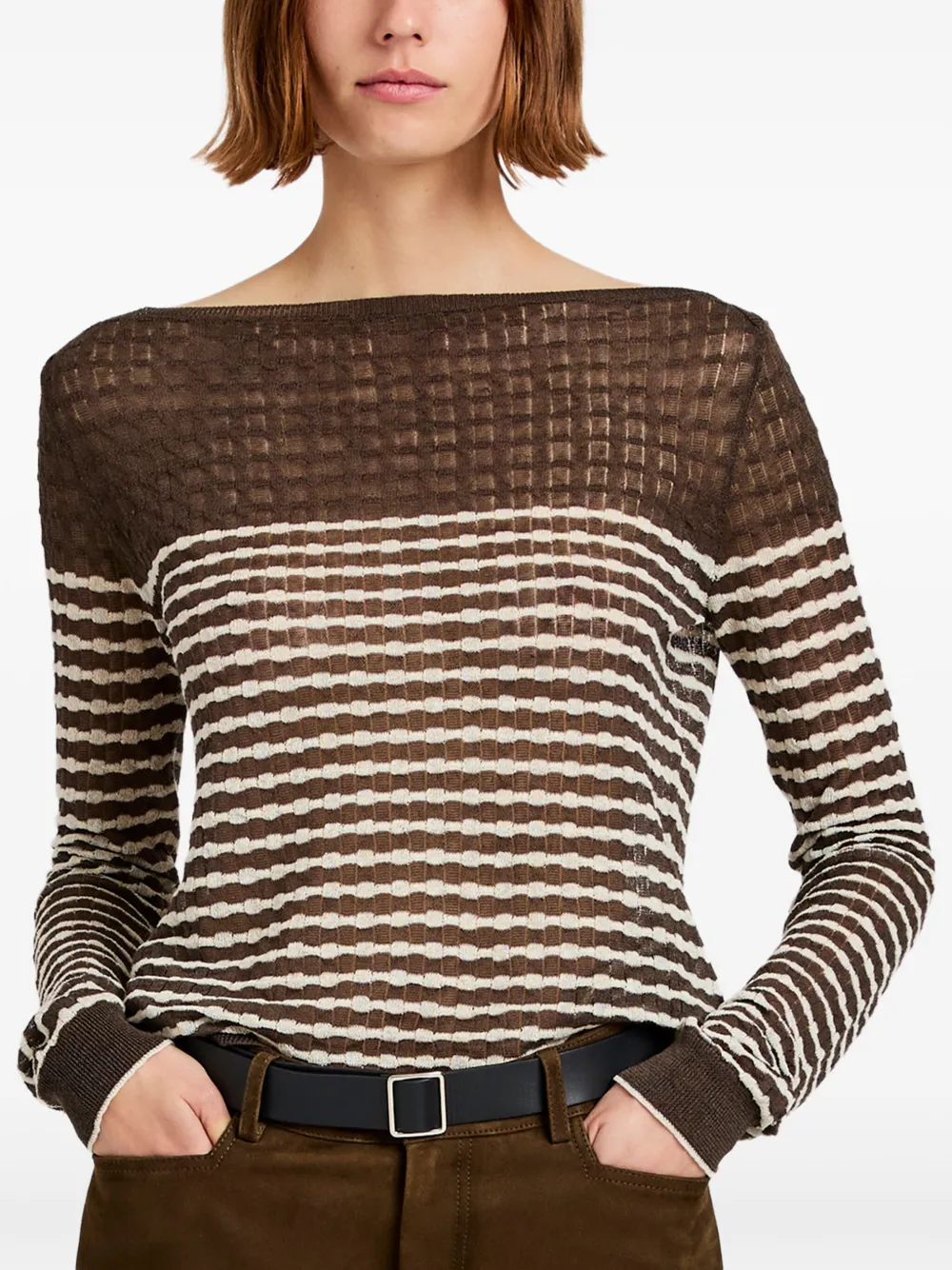 Proenza Schouler White Label Britta trui Bruin