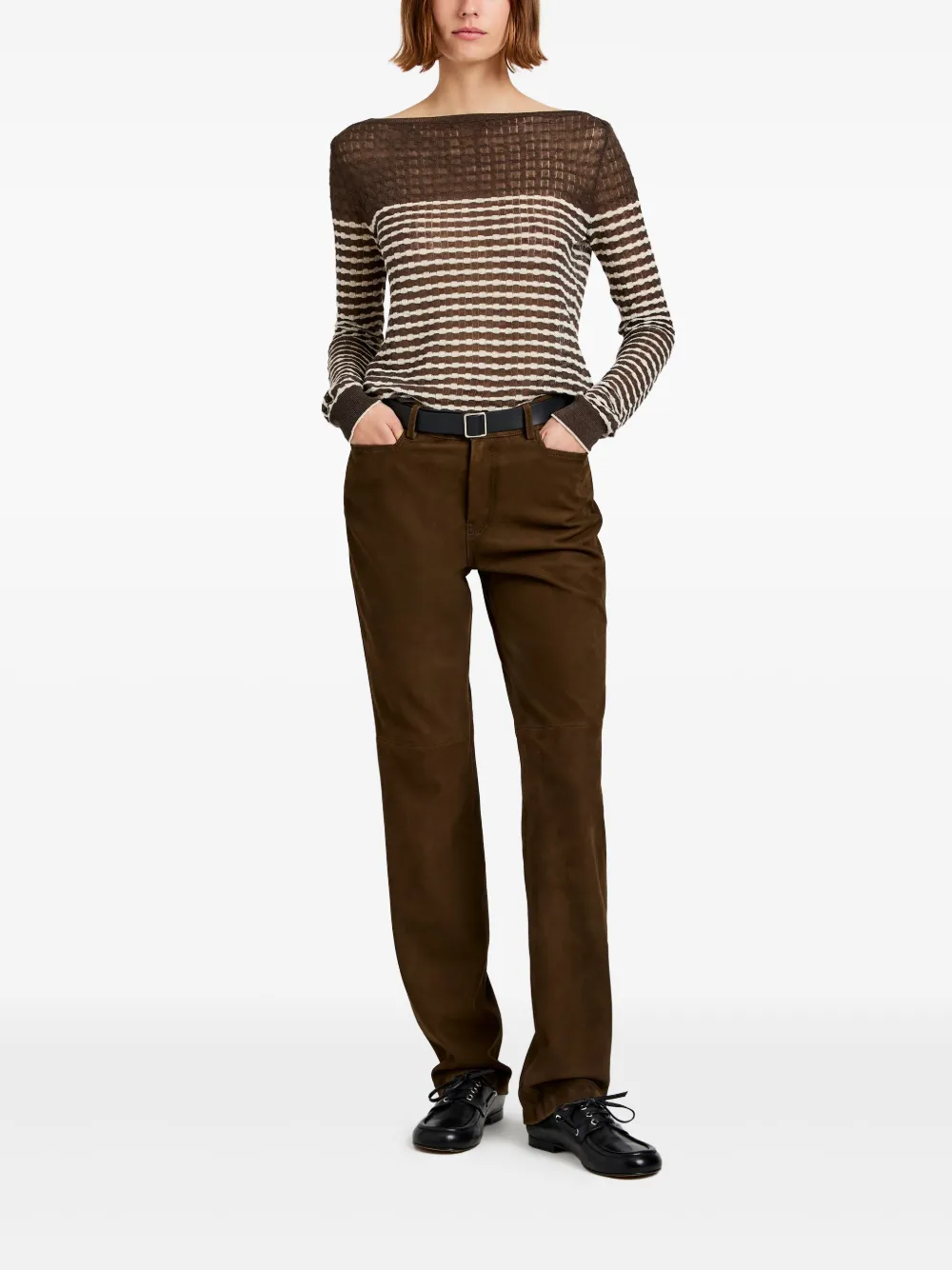 Proenza Schouler White Label Britta trui Bruin