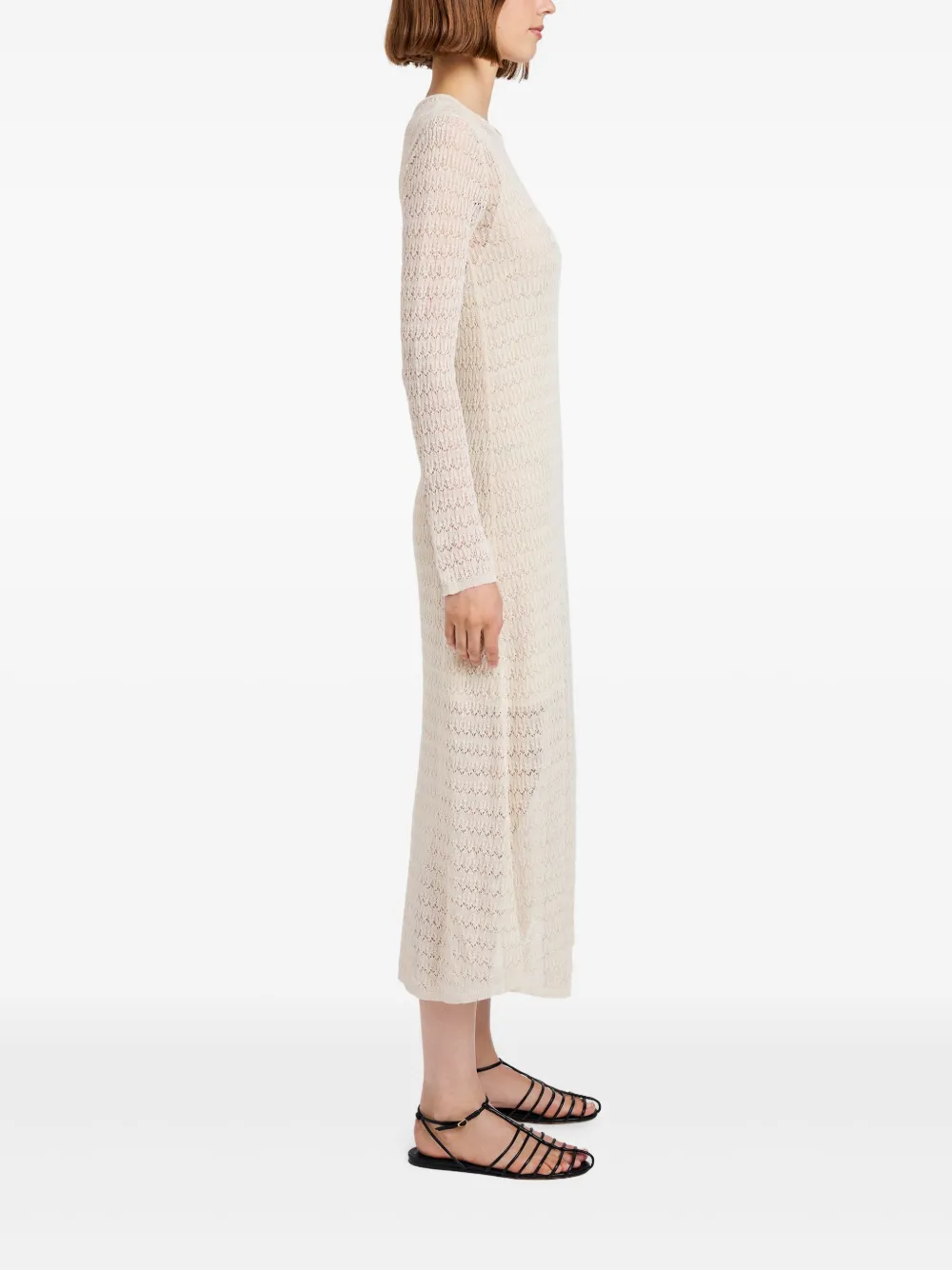 Proenza Schouler White Label Jurk met lange mouwen Beige