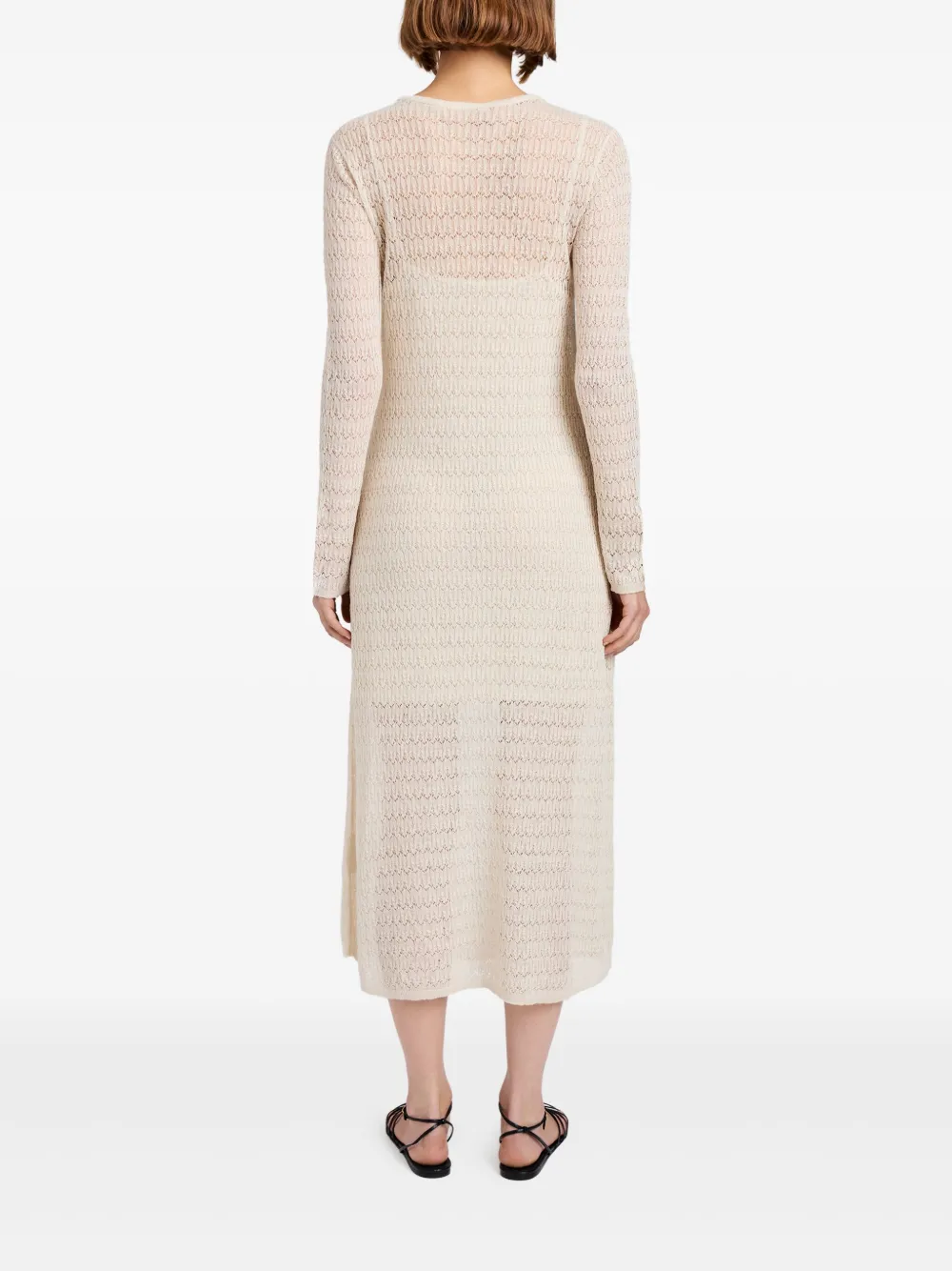 Proenza Schouler White Label Jurk met lange mouwen Beige
