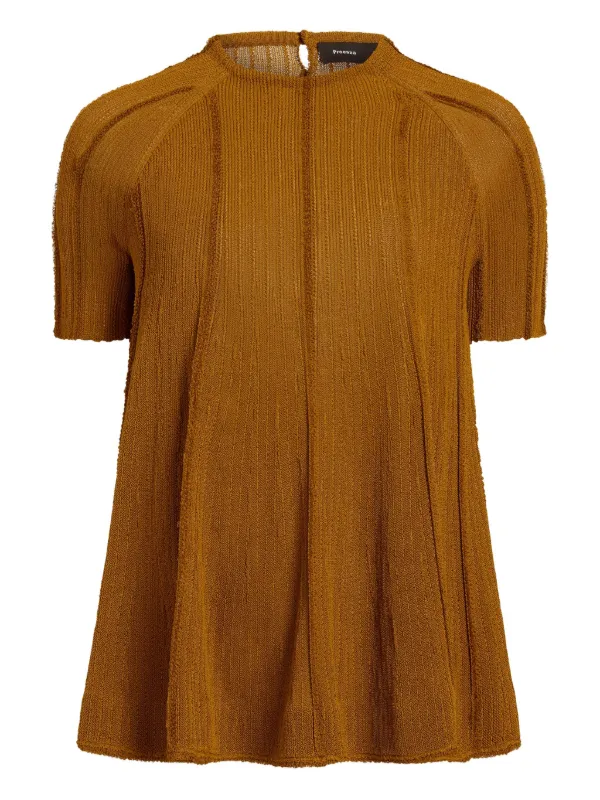 Proenza Schouler Tavia Knited Top in Green