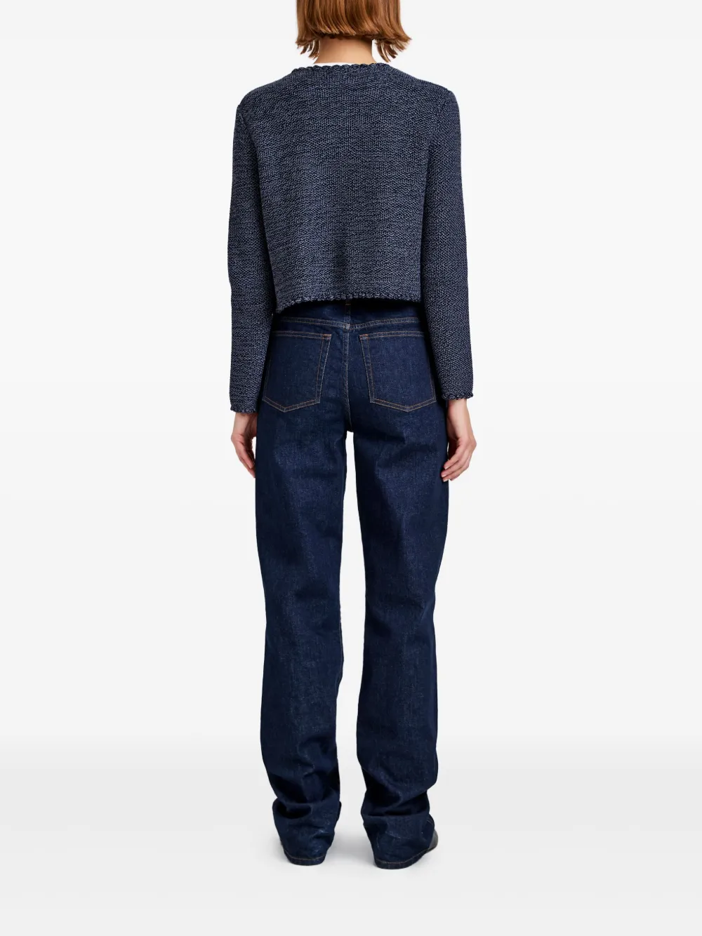Proenza Schouler White Label Jack met gewelfde afwerking Blauw