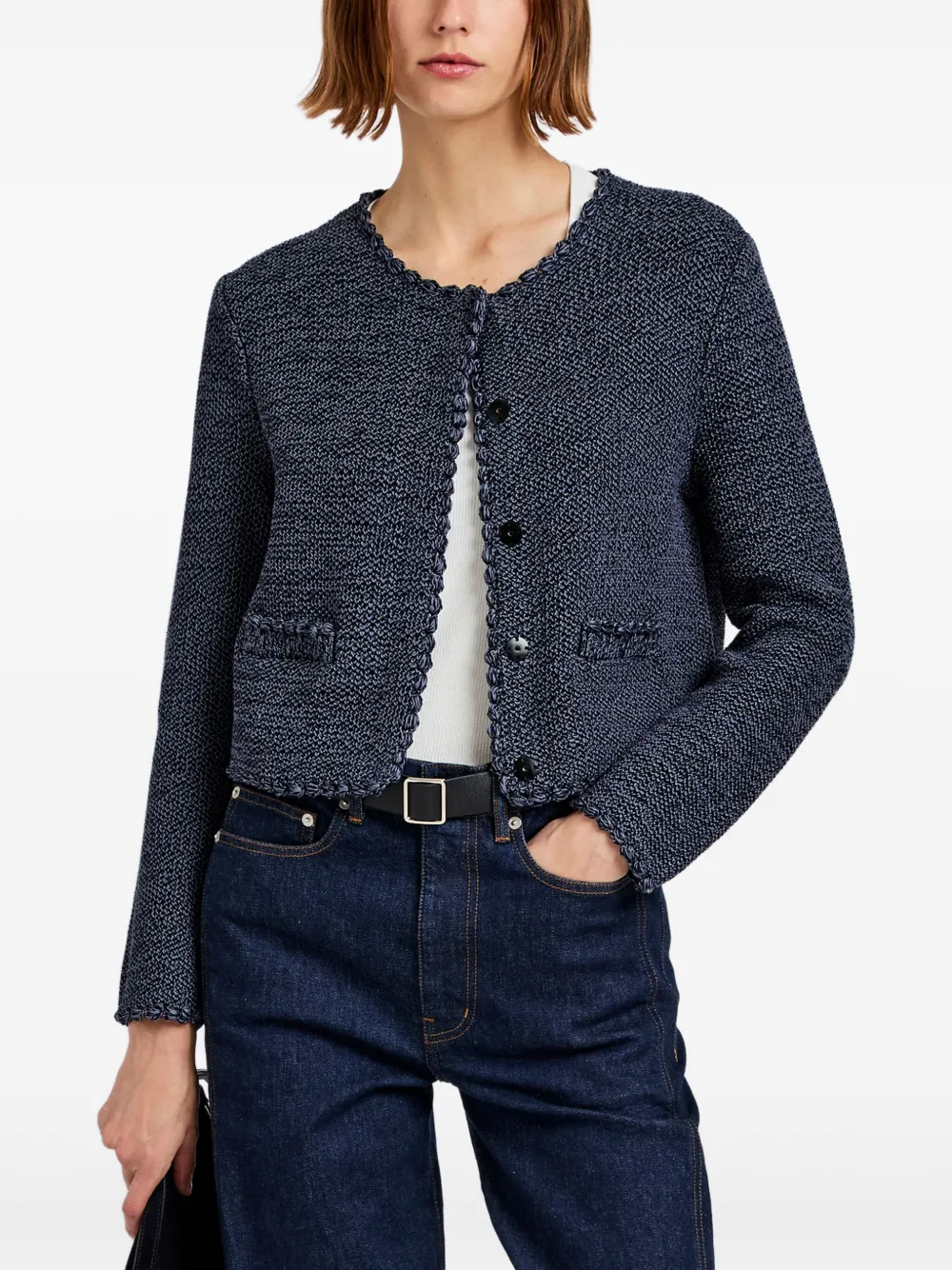 Proenza Schouler White Label Jack met gewelfde afwerking Blauw