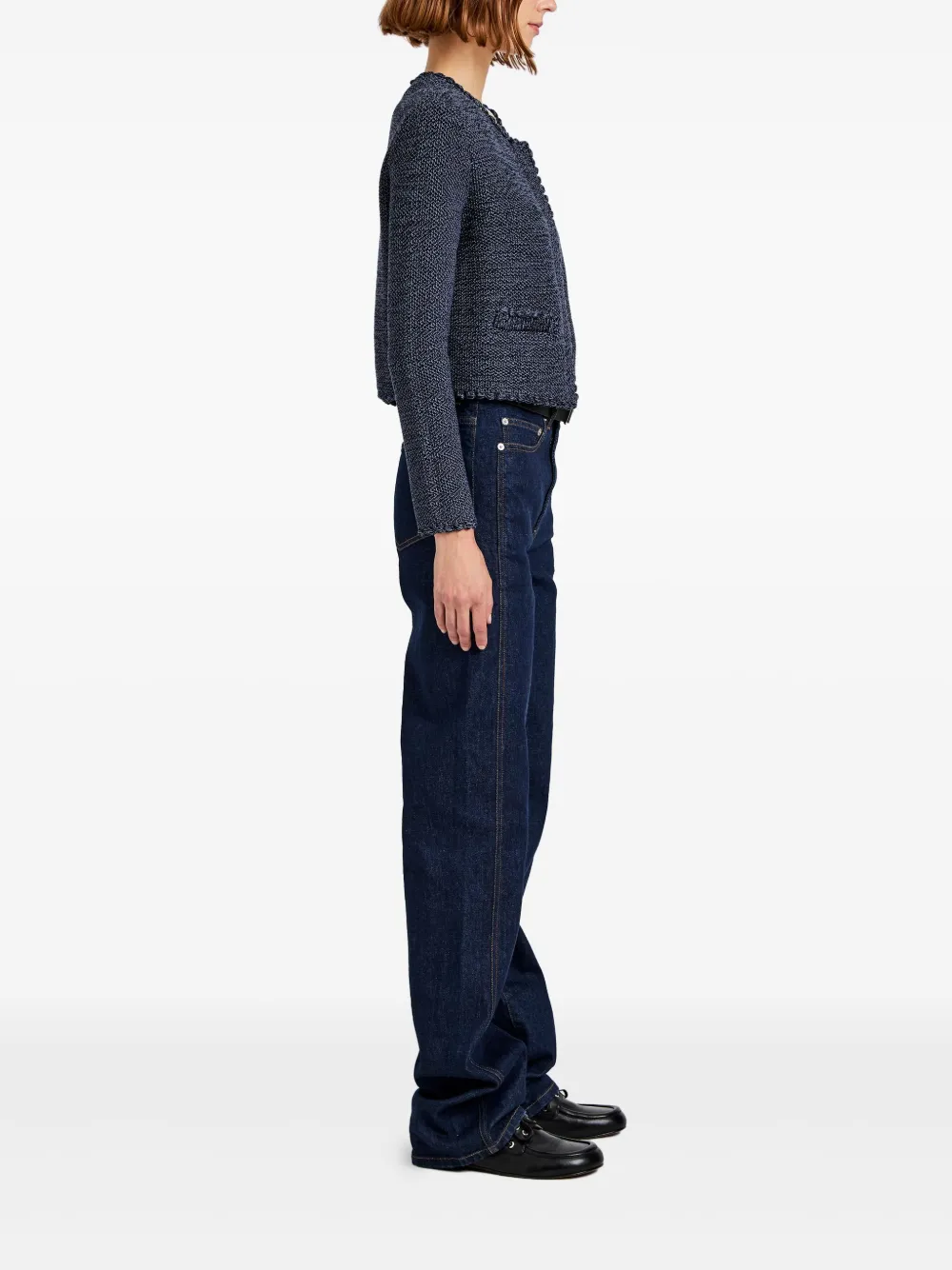 Proenza Schouler White Label Jack met gewelfde afwerking Blauw