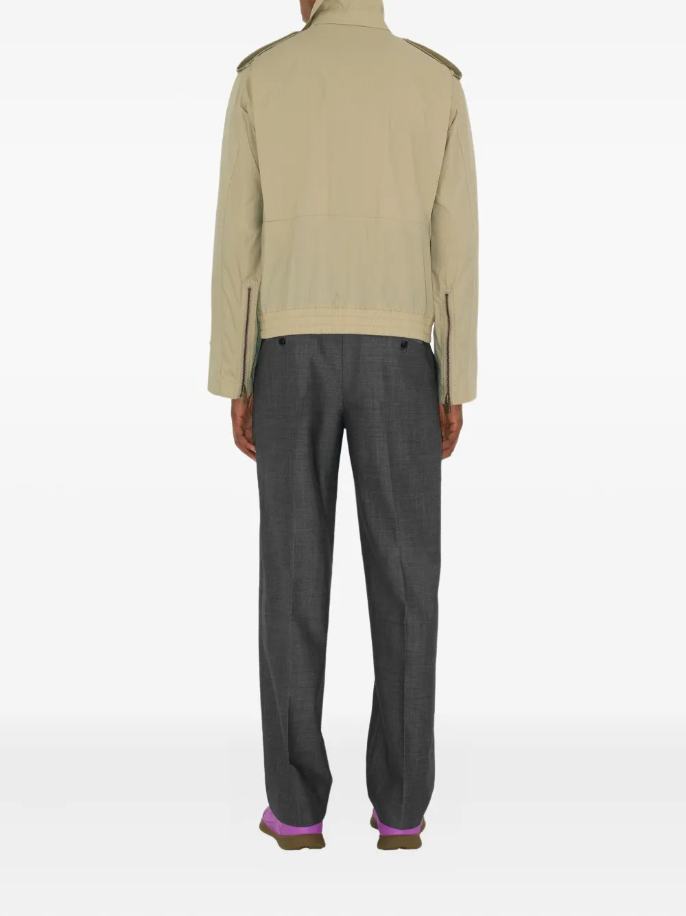 Burberry Wollen broek Grijs
