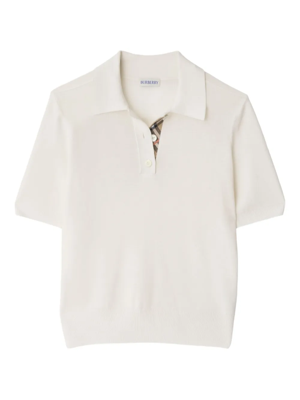 Burberry Wollen poloshirt Wit