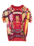 Hermès Pre-Owned 2010s Fantaisie silk T-shirt - Orange