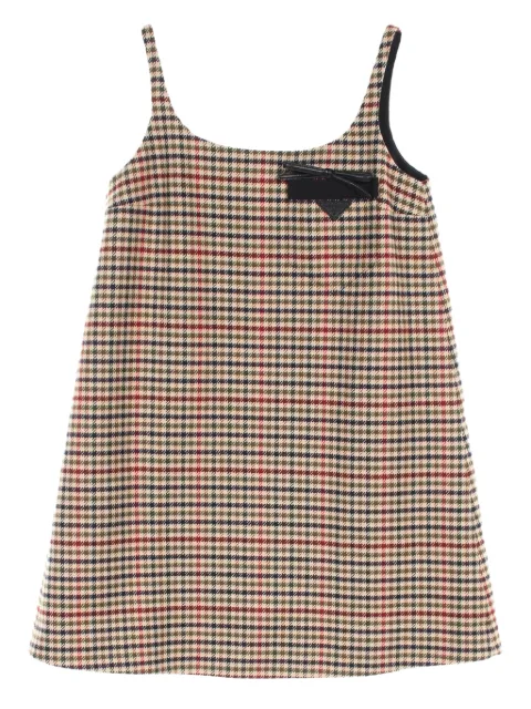 Prada Pre-Owned vestido corto con motivo pied de poule 2010