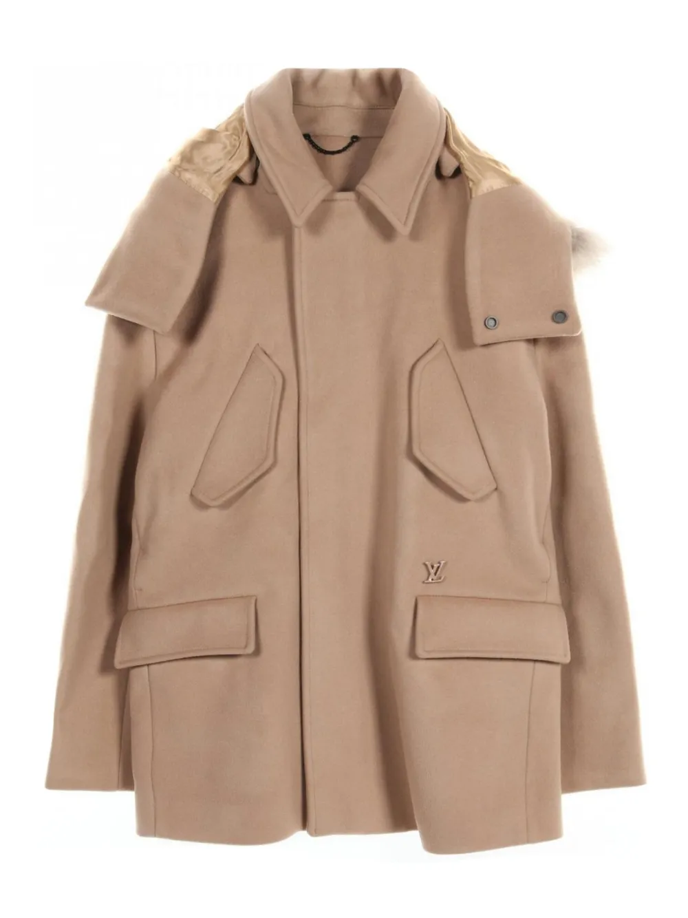 Louis Vuitton Pre-Owned 2010s wool-blend coat | Neutrals | Image 1