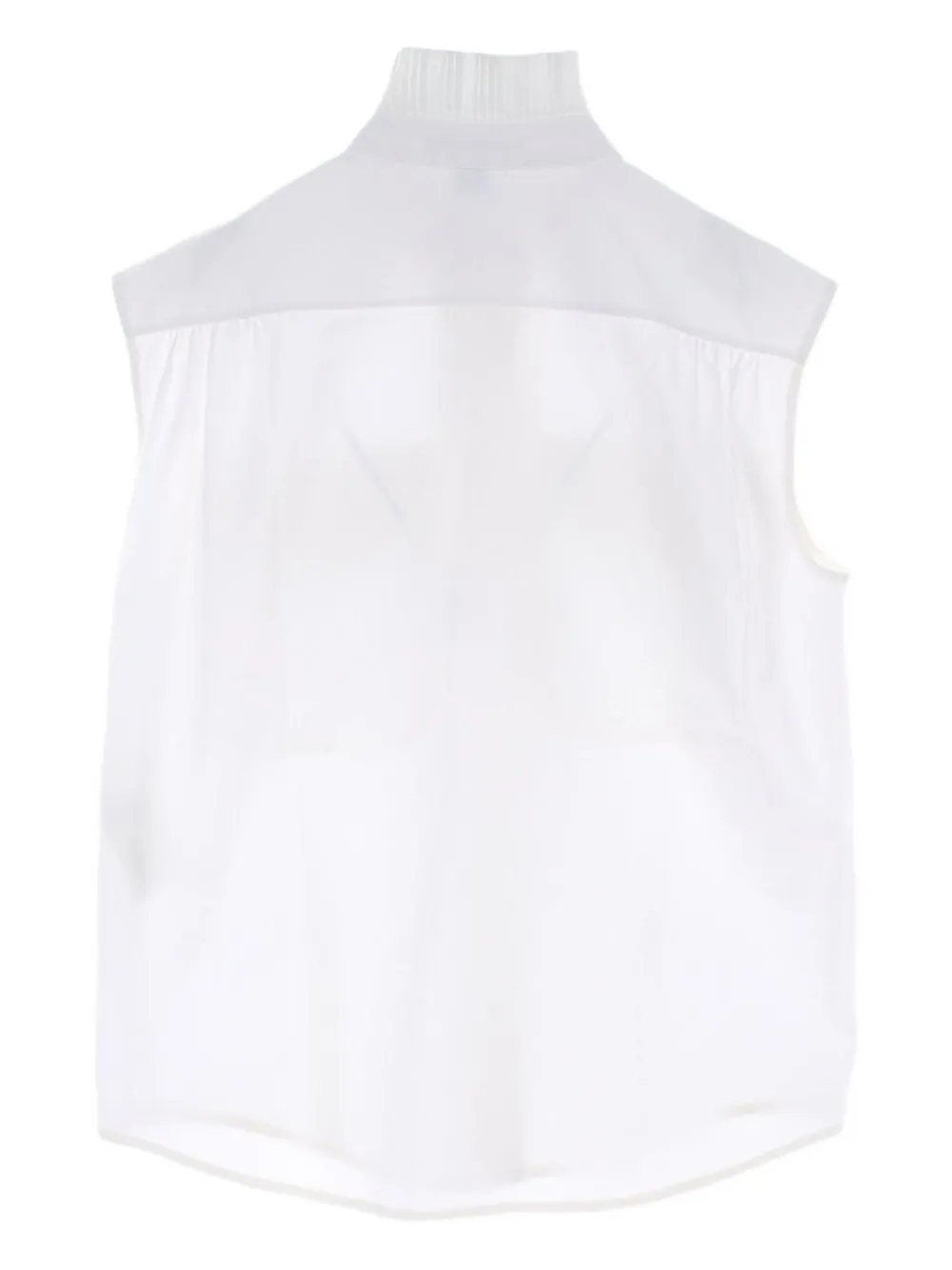 Pre-owned Louis Vuitton 2010s Sleeveless Cotton-blend Shirt In White