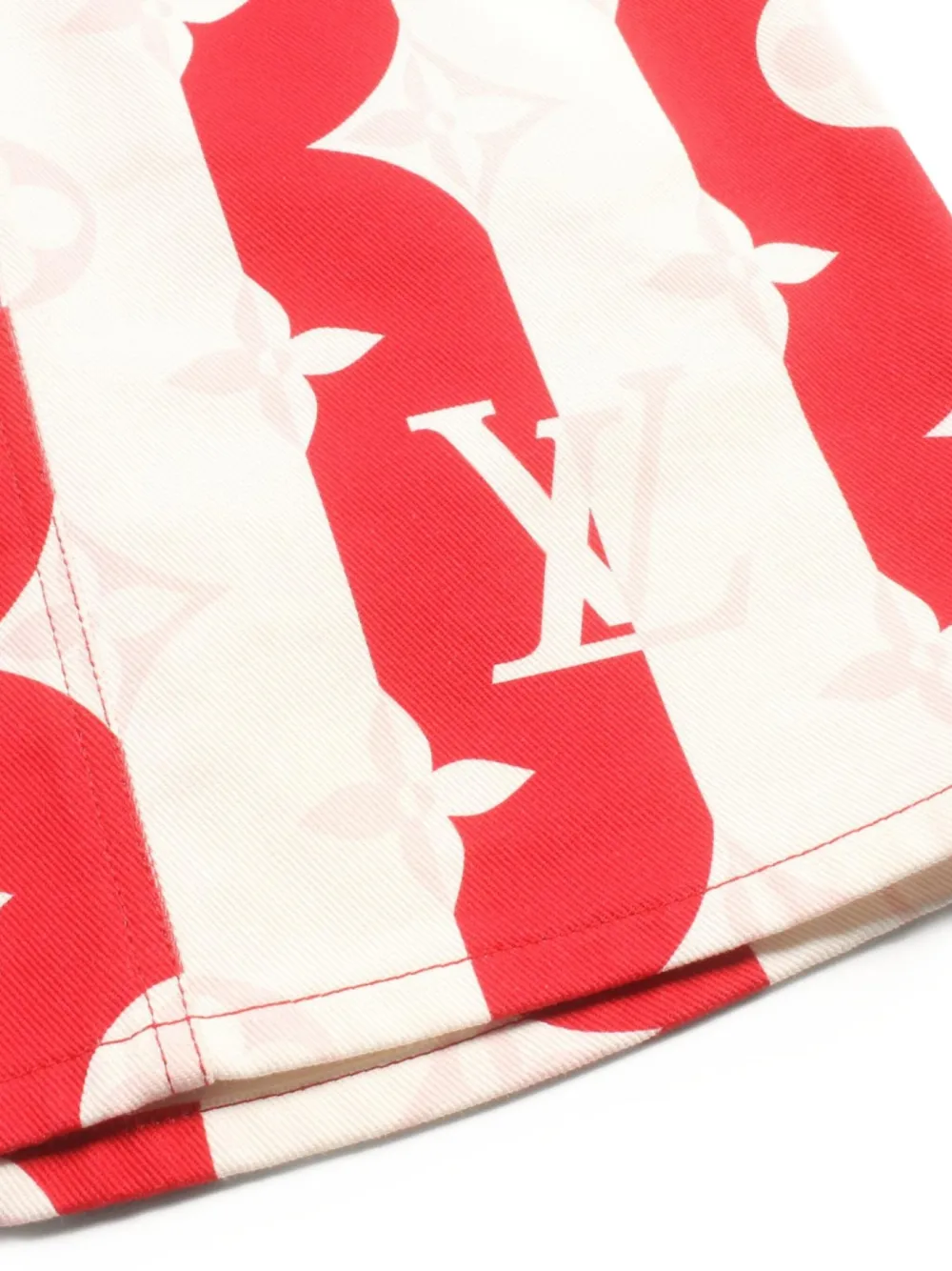 Pre-owned Louis Vuitton 2010s Monogram Flower Denim Skirt