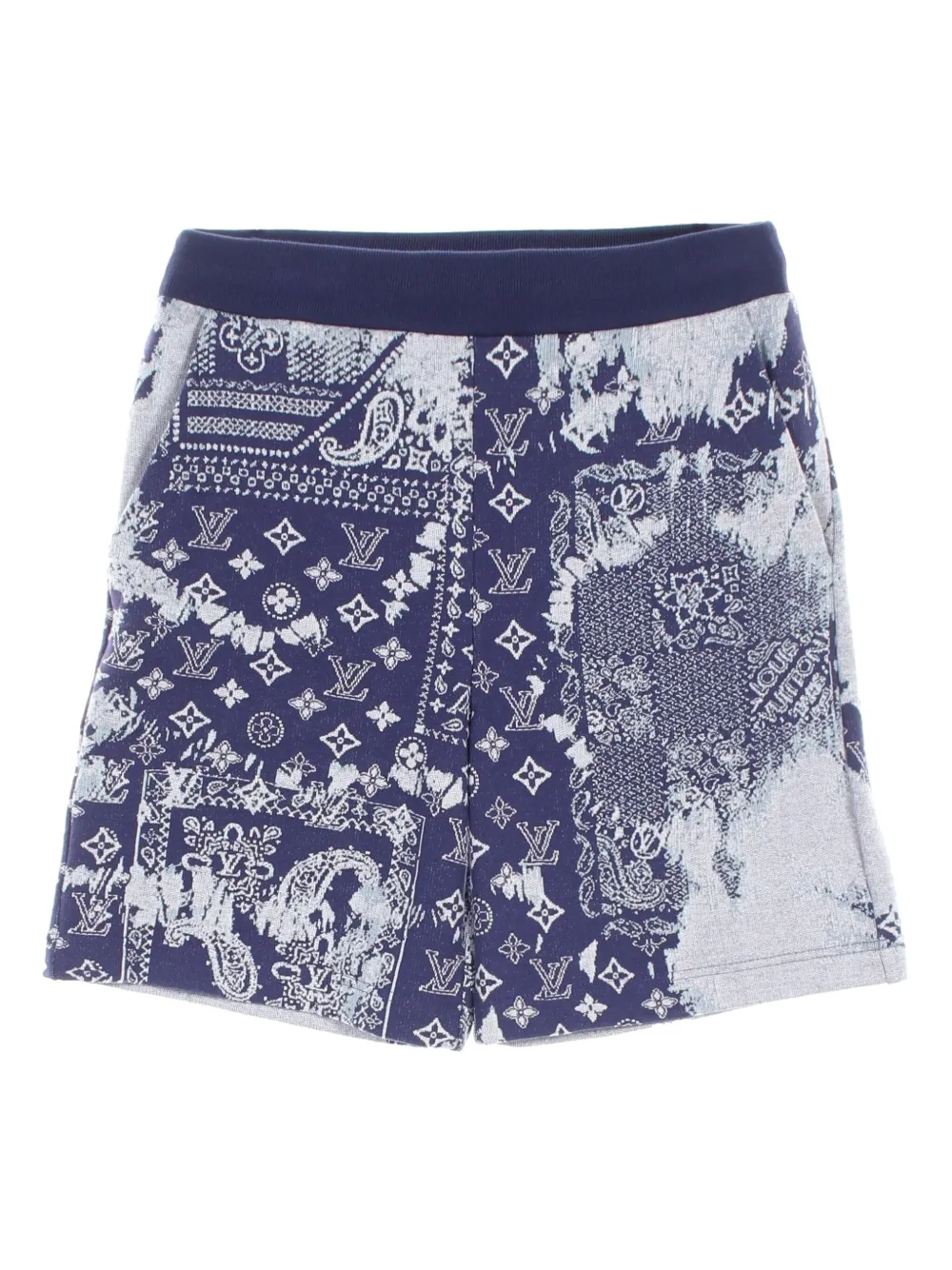 Louis Vuitton Pre-Owned 2010s logo-print shorts | Blue | Image 1