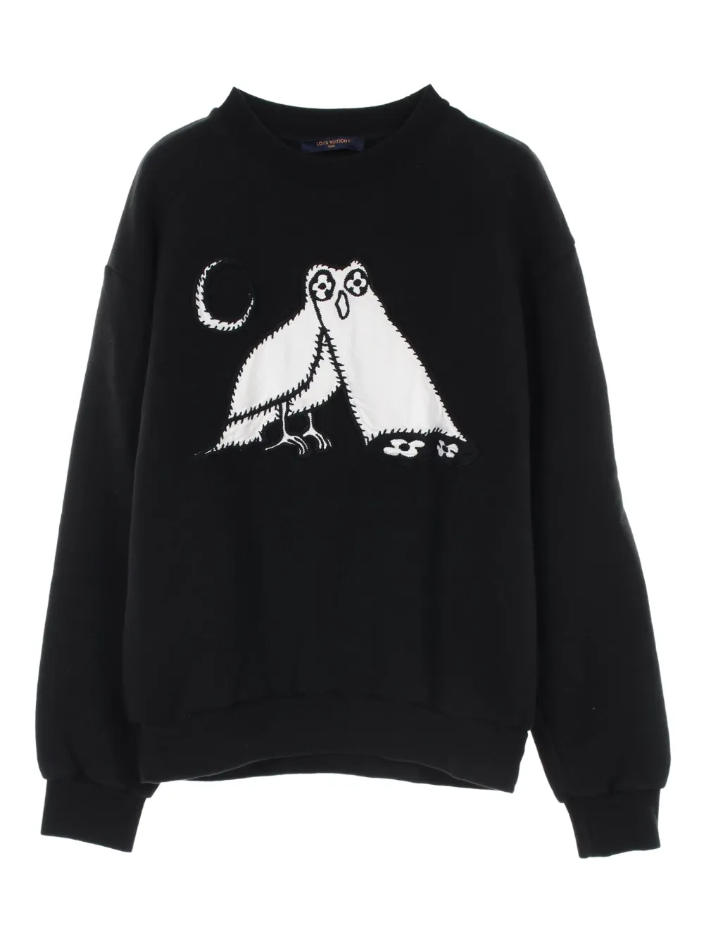 Pre-owned Louis Vuitton 2010s Comics Owl-patch Sweatshirt