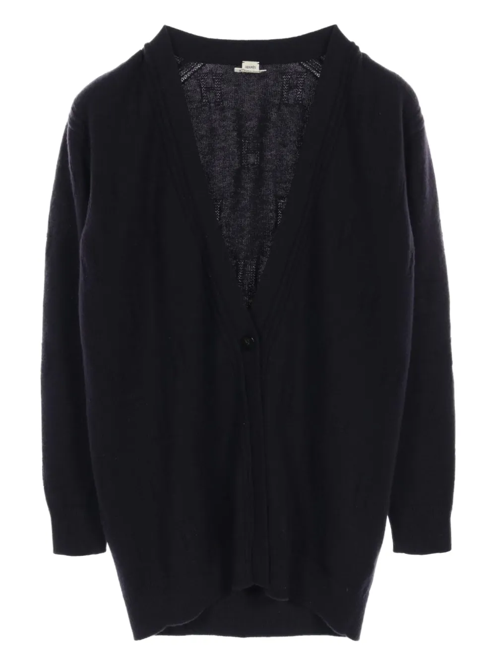 Hermès Pre-Owned 2010s H-pattern wool cardigan | Blue | Image 1