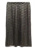 Celine Pre-Owned 2010s Triomphe-pattern midi skirt - Black