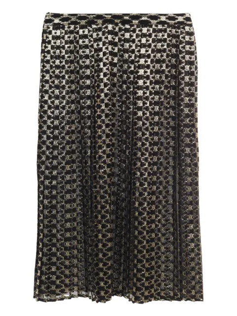 Céline Pre-Owned 2010s Triomphe-pattern midi skirt