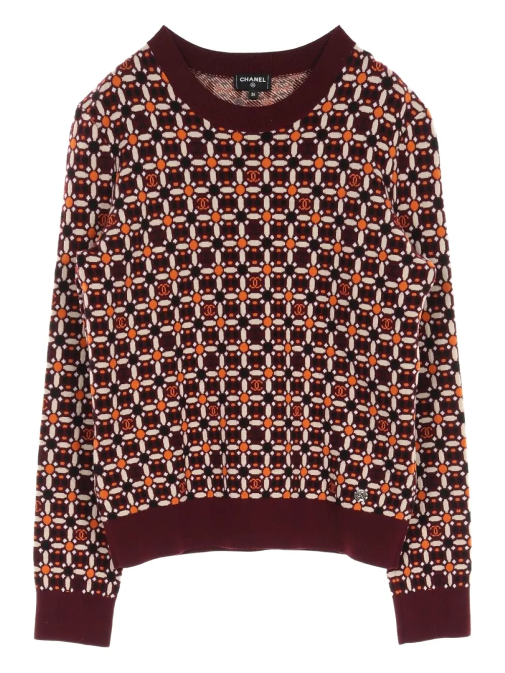 CHANEL Pre-Owned suéter Coco Mark 1986-1988 | rojo | Image 1