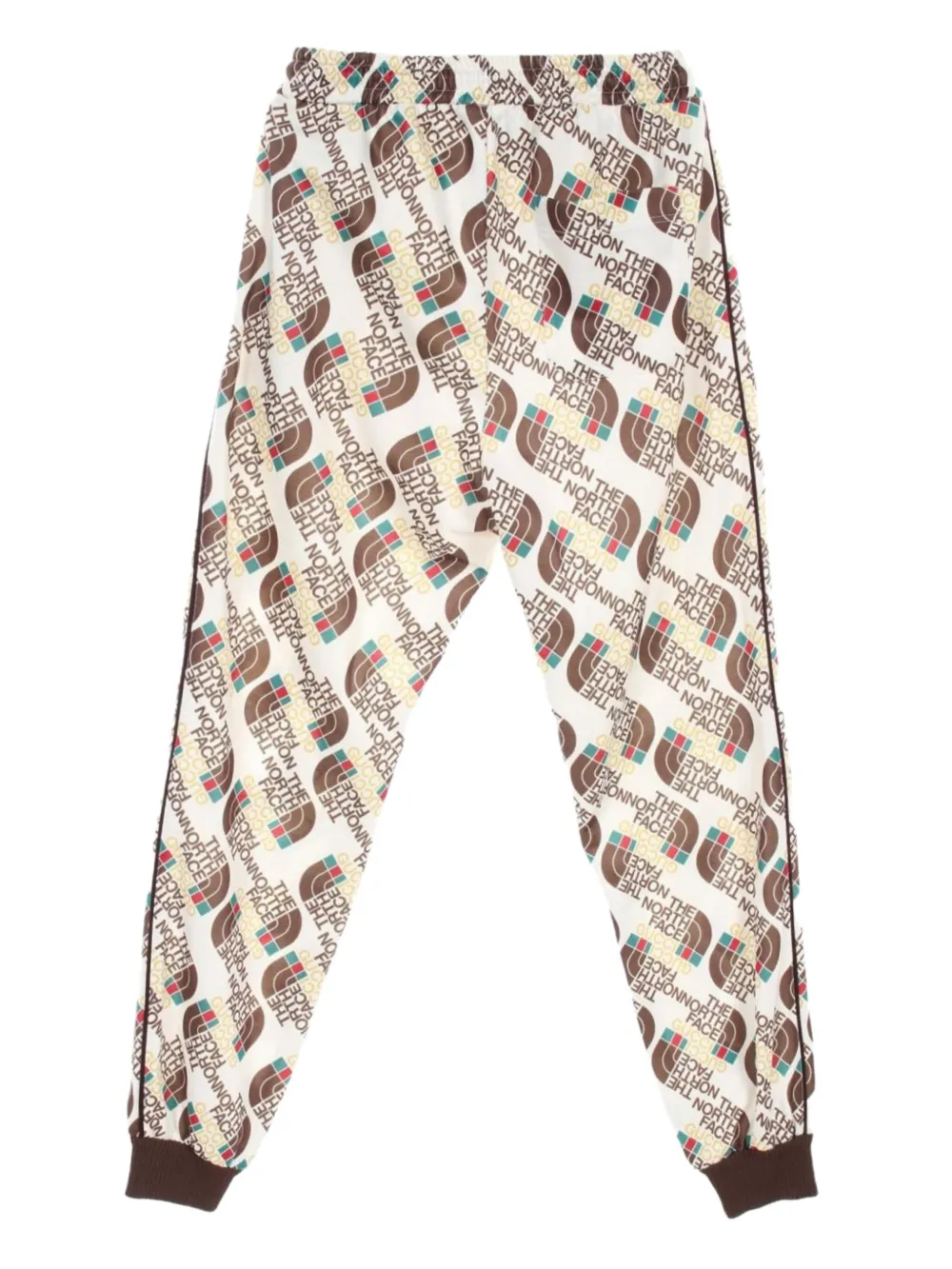 Gucci Pre-Owned x The Noth Face 2010s joggingbroek met logoprint - Bruin